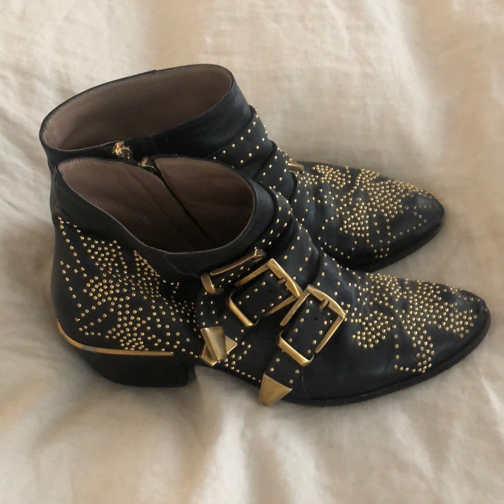 Chloe suzanna studded boots size 36